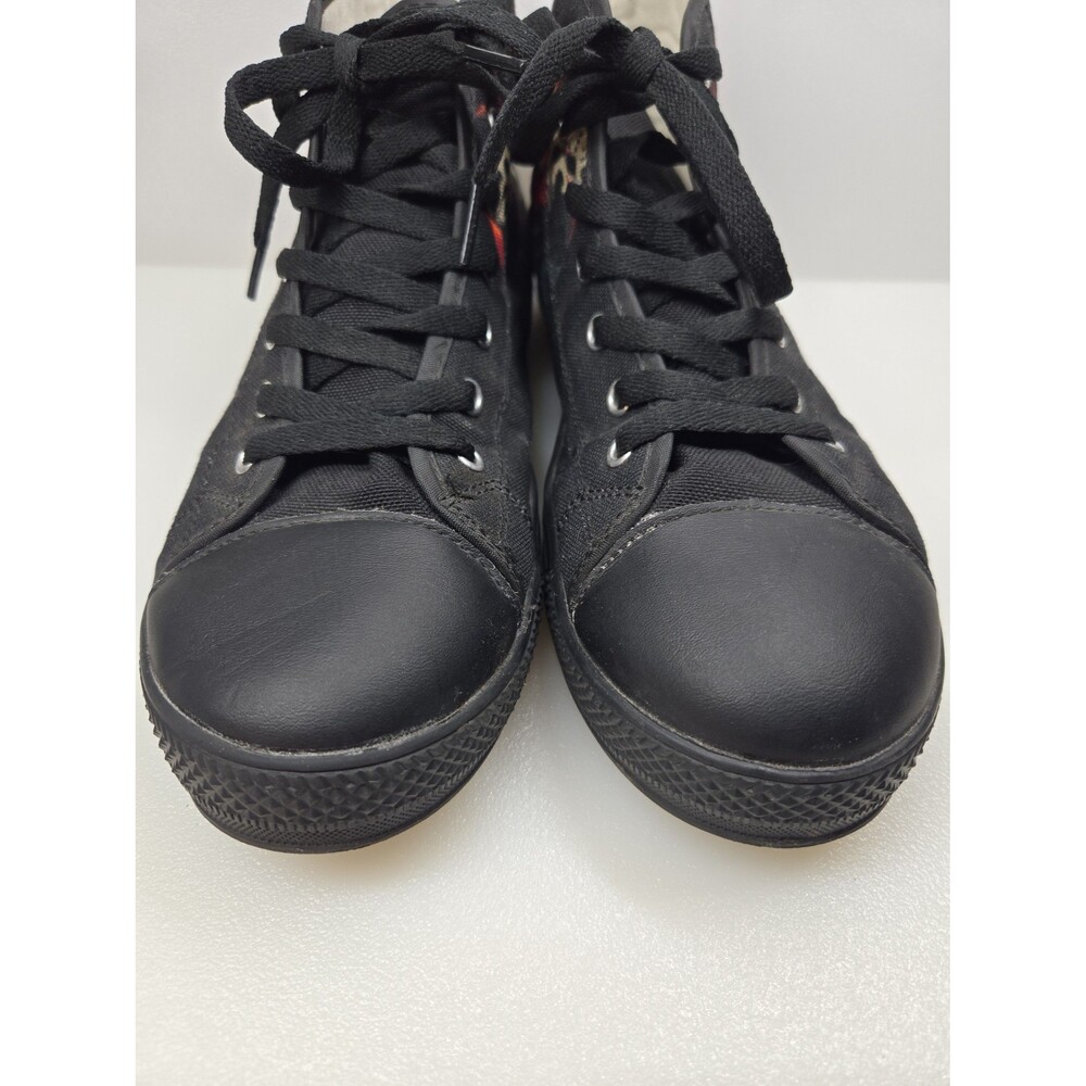 Halloween Horror Movie Legends Black Canvas High Top Sneakers Freddy Jason M7 W9 - Picture 6 of 12